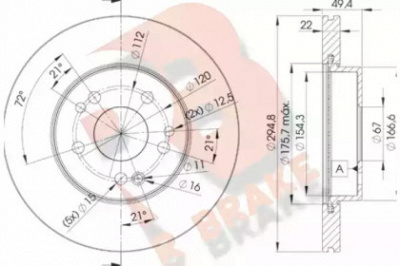 R BRAKE 78rbd26471 -  Тормозной диск